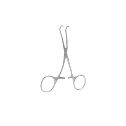 5″ Cooley Neonatal Vascular Clamp – Angled Shanks, Straight Jaws