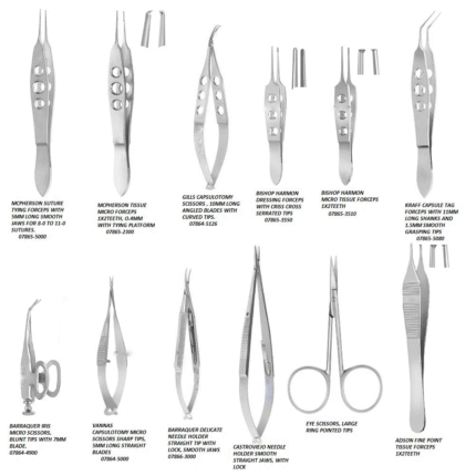 O.R Grade Eye Microsurgery Ophthalmic Surgical Instrument Kit