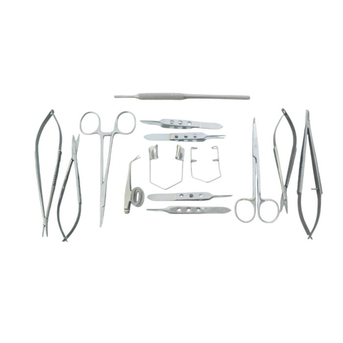 Basic Eye Microsurgery Ophthalmic Scissors Instrument Set - Surgical Mark