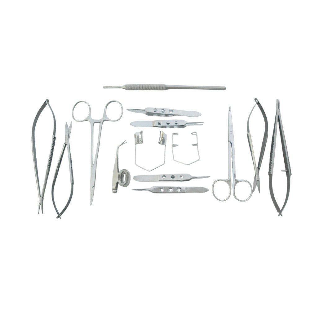 15 Basic Eye Micro Surgery Ophthalmic Scissors Surgical Instruments Set EY-017
