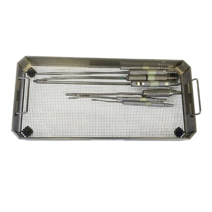 7 Piece Padget Liposuction Cannula Set w/ Sterilization Tray Toomey Ends