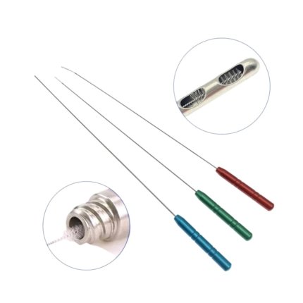 Liposuction Cannula Cleaning Brush Set – 3 Pieces – Cannula Brush for Stem Cell & Fat Transfer Tools