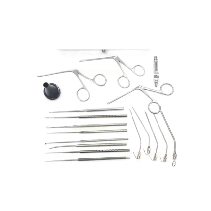 Myringotomy Instruments Set Of 15 PCs For ENT Myringoplasty Surgical Instruments