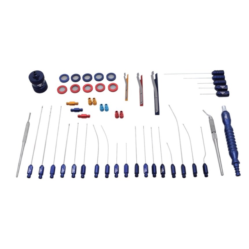 Nano Fat Harvesting Liposuction Cannula Set Complete - Surgical Mark