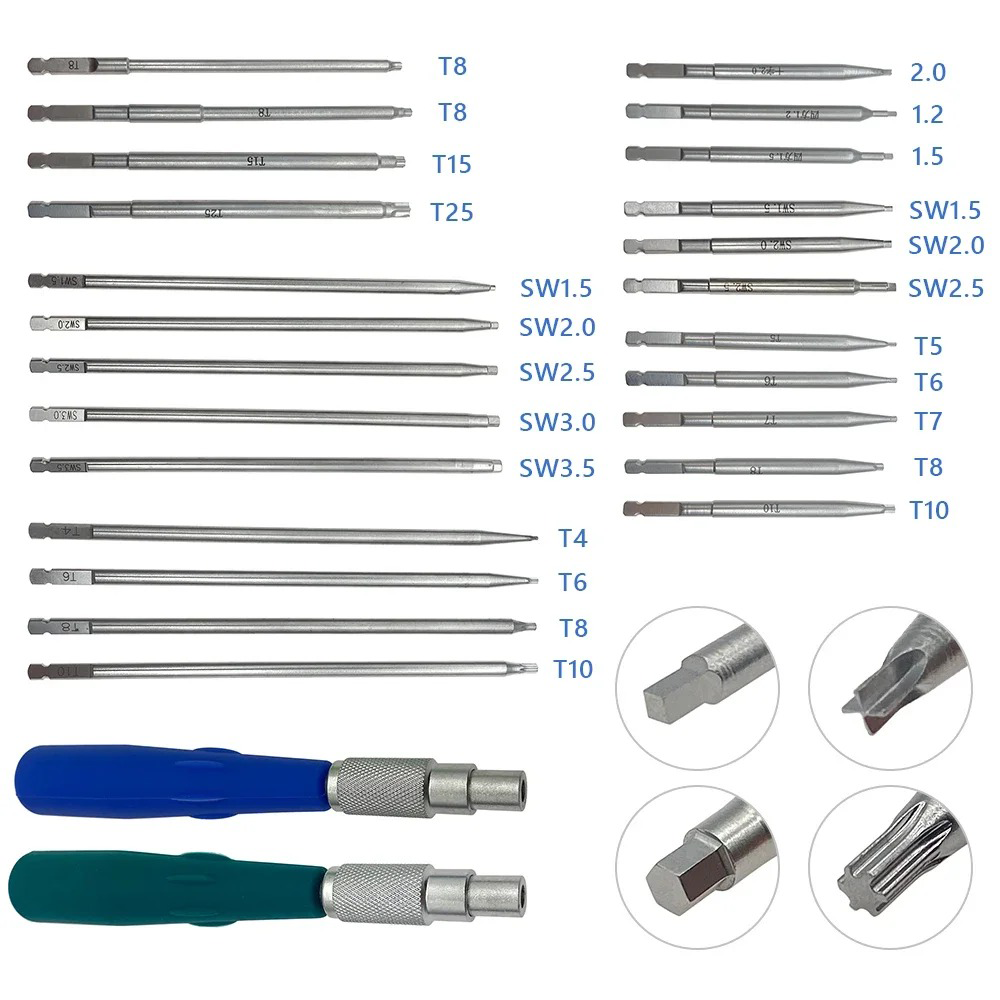 Orthopaedic Bone Screw Driver Instruments Spinal Pedicle Screw Nail Cap AO Driver Hex Screwdriver AO Plum Star Driver