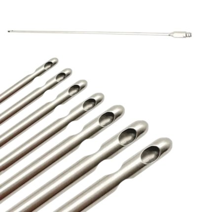 Three-Hole Liposuction Cannula – Stainless Steel Fat Harvesting & Transfer Aspirator Needle Tool