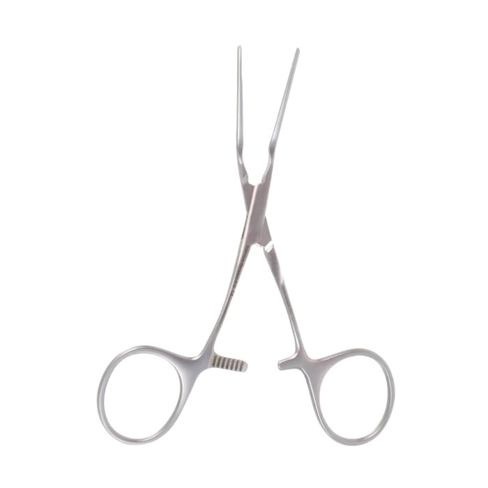 Ch7813 DeBakey Castaneda Clamp 1.4mm, 60° Jaws, Curved Handle - Surgical Mark