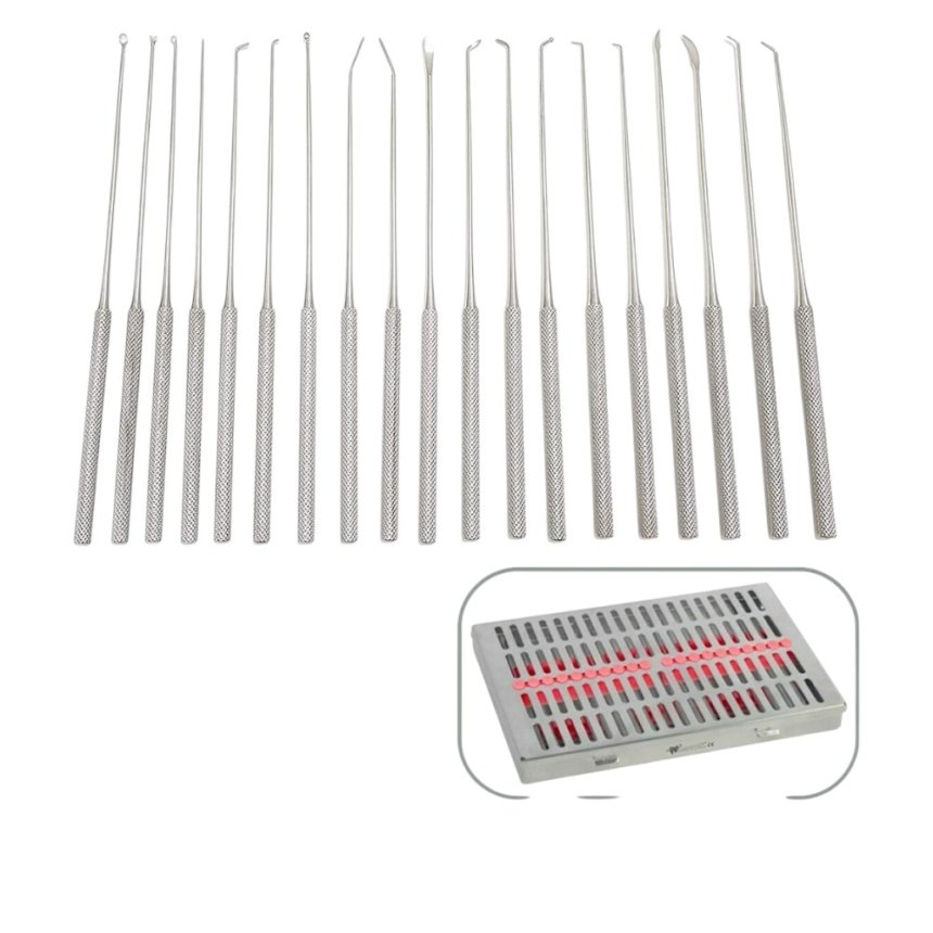 Rhoton Micro Dissector Set – 20 Pieces Neurosurgery Surgical ...