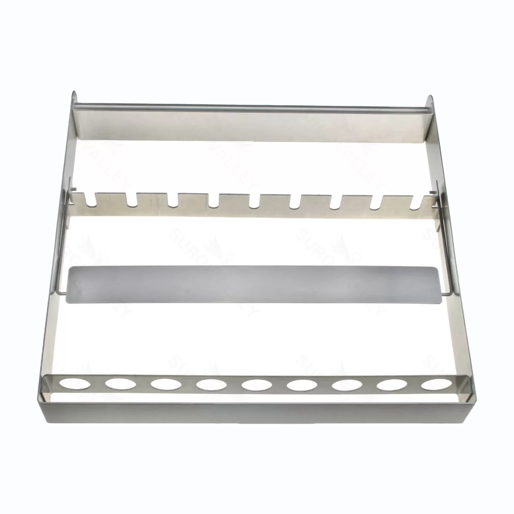 Cobb Sterilizing Rack Holds 9 11 curettes-Recovered