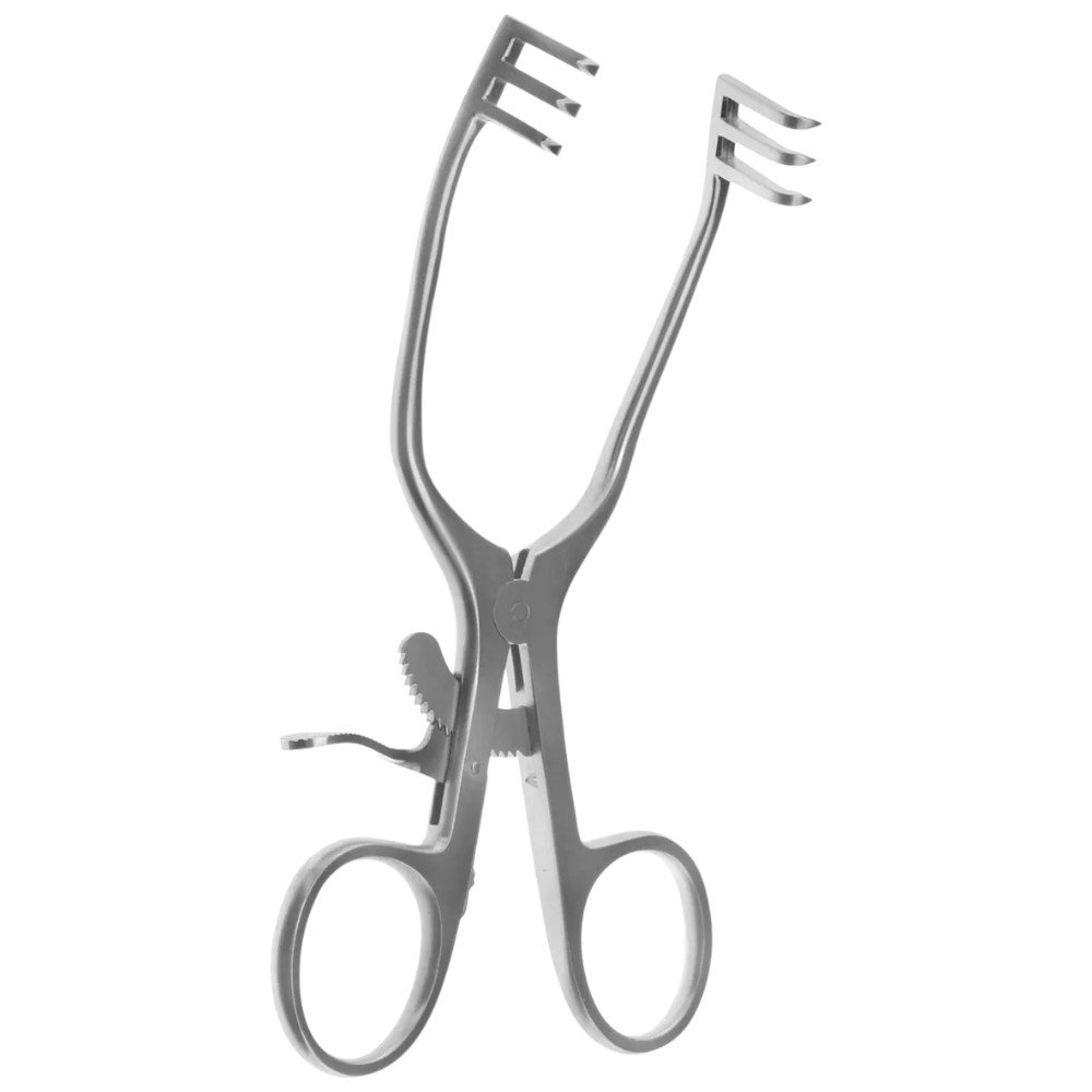 Schuknecht Weitlaner Retractor length 130mm 3×3 sharp-Photoroom