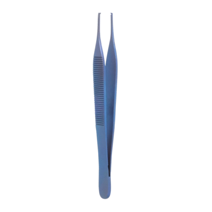 Neurosurgery Surgical Adson Tissue Forceps, 4¾″ – 1×2 Teeth, Titanium
