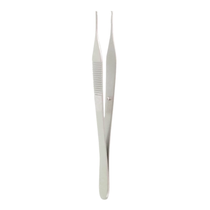 Neurosurgery Surgical Callison Tissue Forceps, 4⅞″ – 1×2 Teeth, Platinum Finish