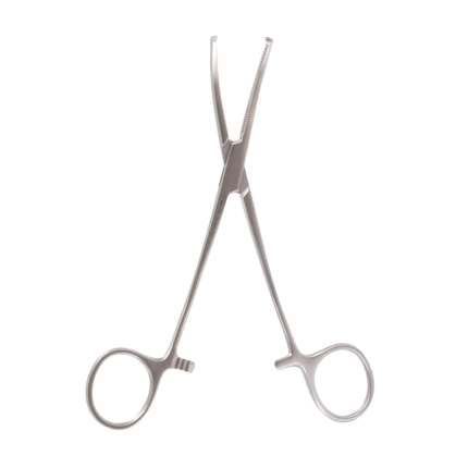 Neurosurgery Surgical 6¼" Rochester-Ochsner Hemostatic Forceps, Curved, 1×2 Teeth