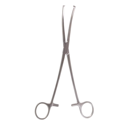 Neurosurgery Surgical 9½" Rochester-Ochsner Hemostatic Forceps, Curved, 1×2 Teeth