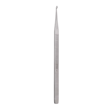 Neurosurgery Surgical Curette – Large 2.25 × 3.0 mm, Serrated, Angled 35°, 5 5/8"