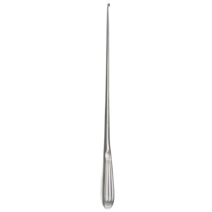Neurosurgery Surgical Thoraco-Lumbar IVD Curette 4.0 mm – Angled, 12" Handle
