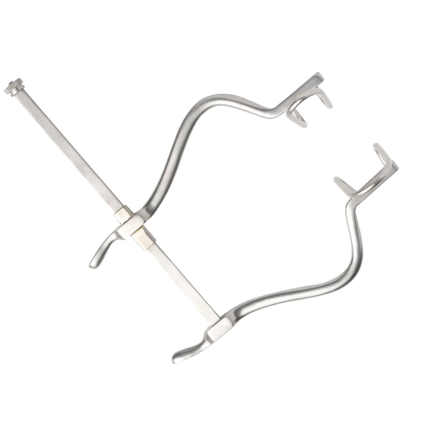 Abdominal Retractor Gosset Self Retaining Curved Arms Fixed Lateral Blades Spreadable Retractor