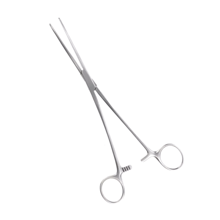 Crafoord Artery Forceps  Curved with Fully Serrated Jaws, 240mm