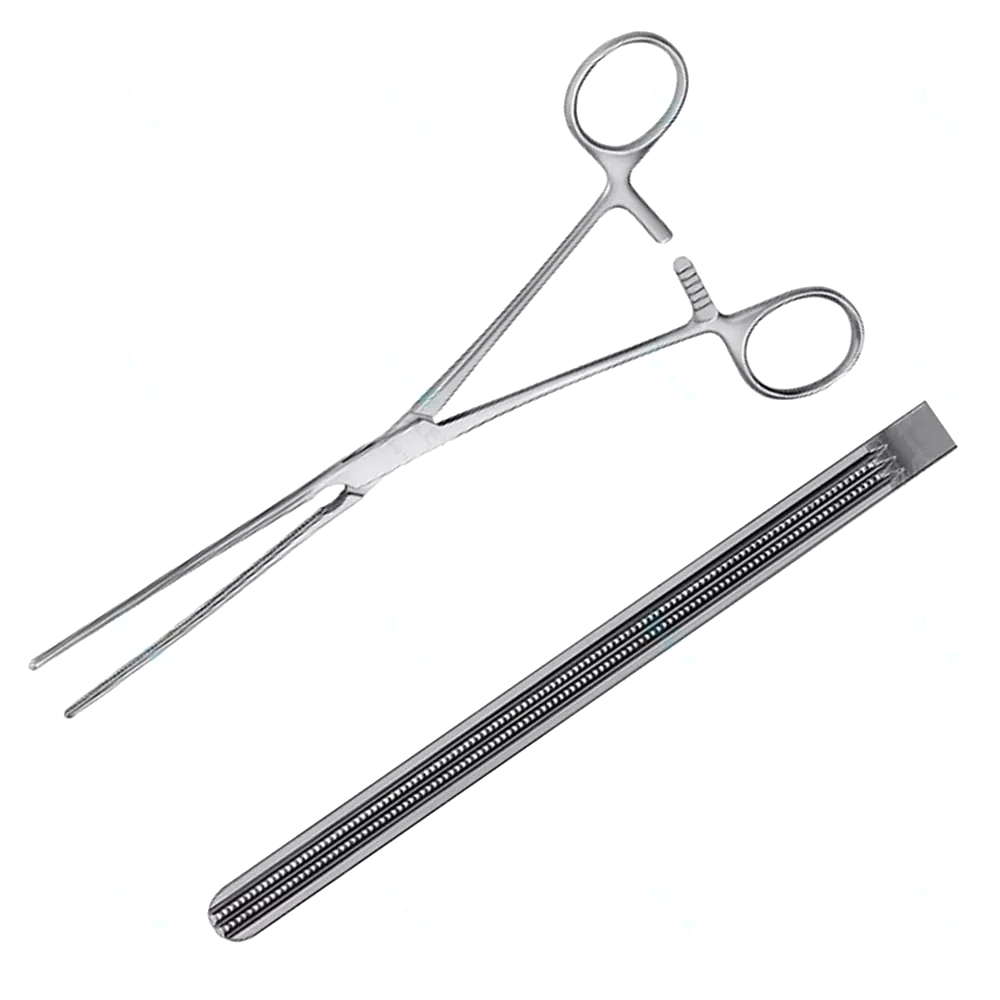 processed_resized_Kocher Atraumatic Forceps Elastic Blades Straight 22.2cm General Surgery Instruments