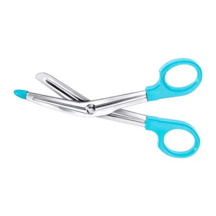 Lister Universal Bandage Scissors Serrated Inside Angled To Side 145mm – 1 Blade Probe Pointed