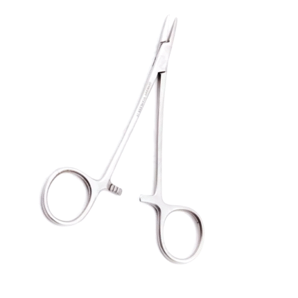 Single Use Disposable Webster Needle Holder Smooth Jaw Serrated Tip Straight Extra Delicate 18cm