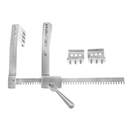 Dermatology & Holloware 12″ Burford–Fino Rib Spreader – Lightly Curved Arms