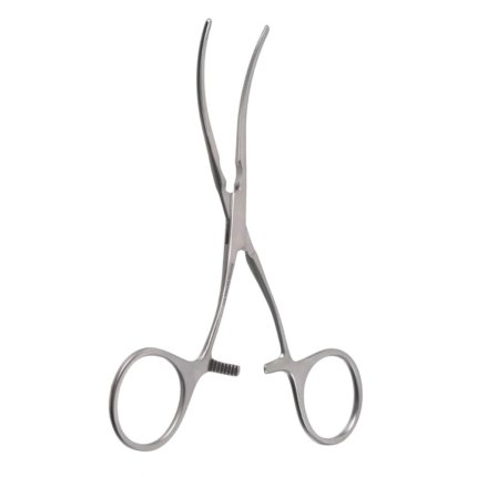 Cardiovascular Instrument – 5″ Debakey Ring Handle Bulldog Clamp – S Curved Jaw
