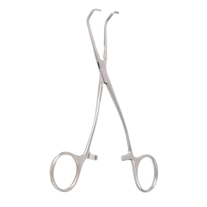 Cardiovascular Instrument – 6″ Castaneda Clamp – Curved Shank Medium ...
