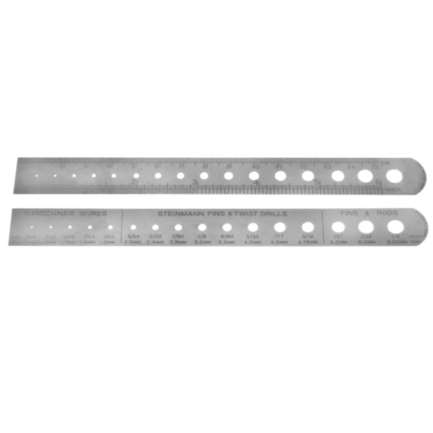 Hanging Cable Ruler 6″ K-Wire Ruler & Pin Gauge - Surgical Mark