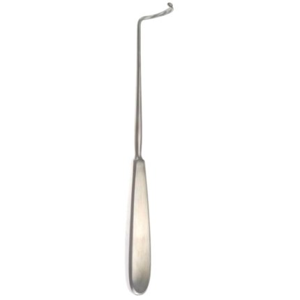 Dermatology & Holloware 8¼″ Deschamps Ligature Carrier – Left Blunt