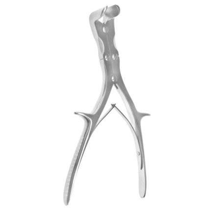 Dermatology & Holloware 9″ Semb Rib Shears – Handles Curved to Side, Angled