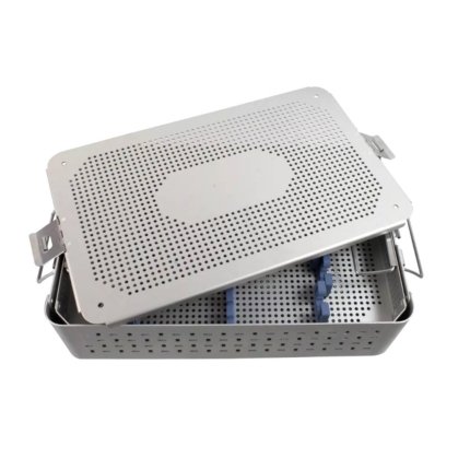 Dermatology & Holloware Micro Cervical Storage Sterilizing Case for 24 Instruments (2 Trays in Mid-Size Case)