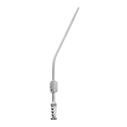 Neurosurgery Surgical Raindrop Suction Tube – 8Fr, Tapered Angled, Working Length 4″