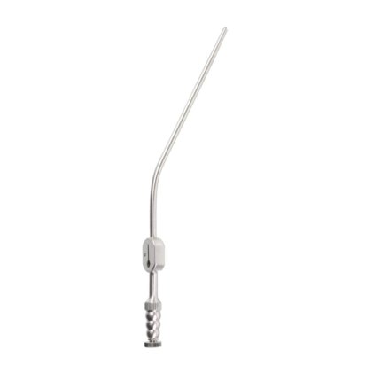 Neurosurgery Surgical Raindrop Suction Tube – 9Fr, Tapered Angled, Working Length 4″