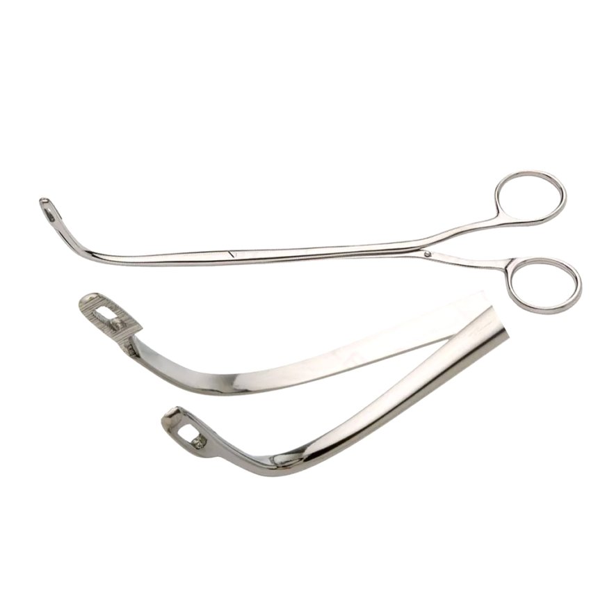 OB/GYN Randall Renal Calculus Forceps Curve B Quarter Curve - Surgical Mark