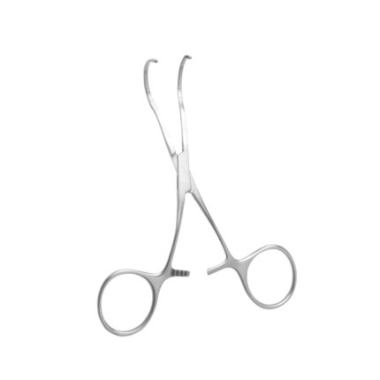 Cardiovascular Instrument – 4 3/4″ Castaneda Clamp – Curved Shank Spoon