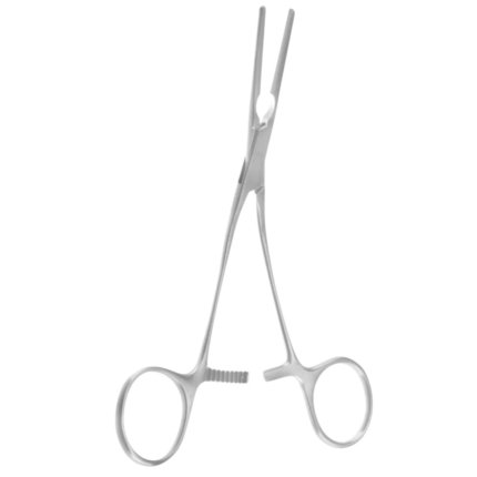 Cardiovascular Instrument – 6 3/4″ Debakey Pediatric Patent Ductus Clamp – Angled Shank