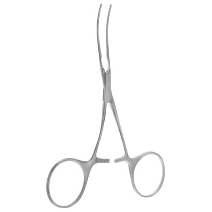 Debakey Castaneda Clamp – 1.4mm Slight Curved Jaw, Curved Handle – Cardiovascular