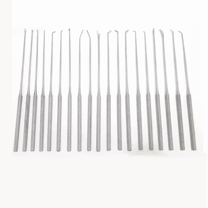 Rhoton Micro Dissector – 20 pcs Medical Grade with Sterilization Case Set