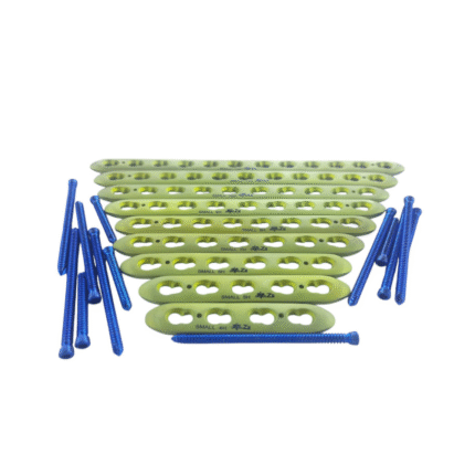 Locking Small Plates 4 to 12 Holes for 3.5mm LCP Screw & Screws (85 Pieces Titanium)