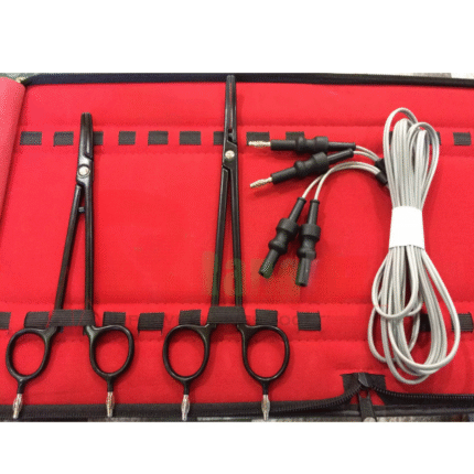 Non-Stick Reusable Bipolar Artery Sealer Forceps – Black, 6.5" + 8.5" with 3 m Cord (2-Piece Set)