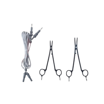 Non-Stick Bipolar Artery Sealer Clamps/Forceps Set – 6.5" + 7.5" with 3m Cord (Reusable)