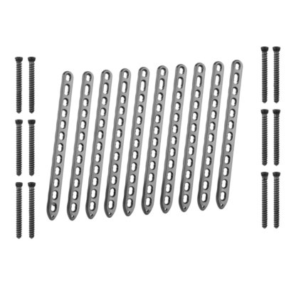 Veterinary Broad 4.5/5.0mm LCP Plates with Locking Multilength Screws – 60 Pcs Set (Stainless Steel)