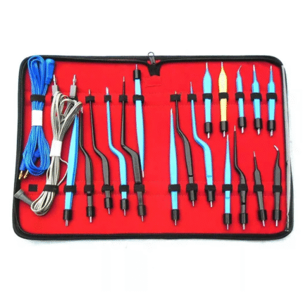 Electrosurgical Bipolar Bayonet Forceps – 20 Pcs Surgical Instruments Set