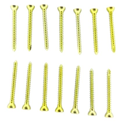 AO Cortex 1.5mm Self-Tapping Screws, 105 Pcs Titanium Set