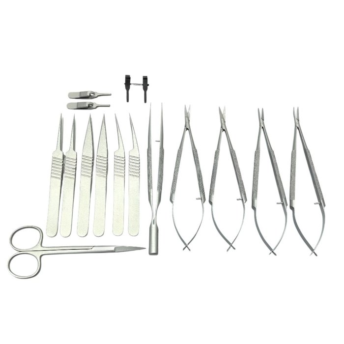 Basic Micro Surgical Instruments Set – 13 Pcs, Micro Surgery Set ...