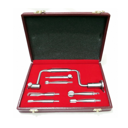 Hudson Brace Hand Drill Set – 7 PCS Orthopedic Instruments with Box