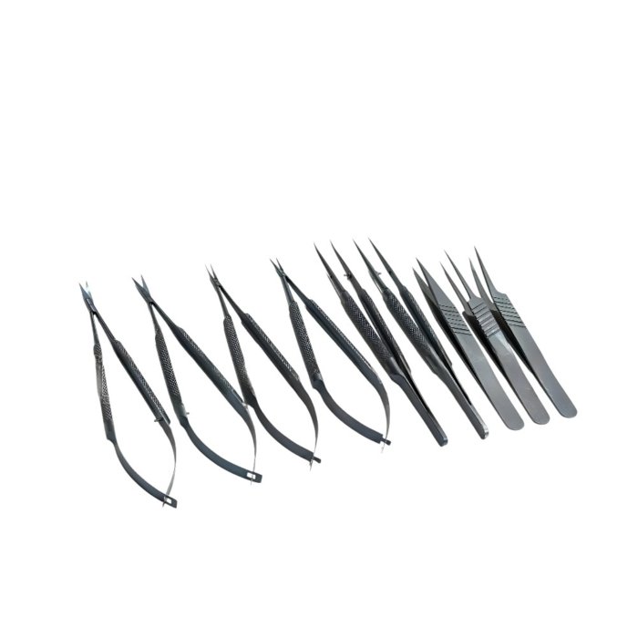 Small Mircoball Instrument Basic Titanium Super Micro Surgery Instrument Set – 8 Pcs - Surgical Mark