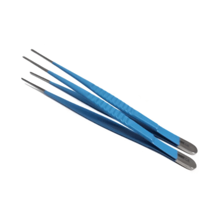 Tissue Forceps Set – 2-Piece, 20 & 24 cm with 2 mm Tip, Insulated