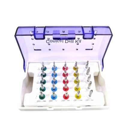 25 Pcs Conical Drills Dental Implant Surgical Kit with Depth Stoppers